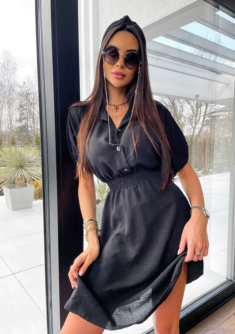 Warmes Material Taillenbetontes Kleid für dich im Alltag