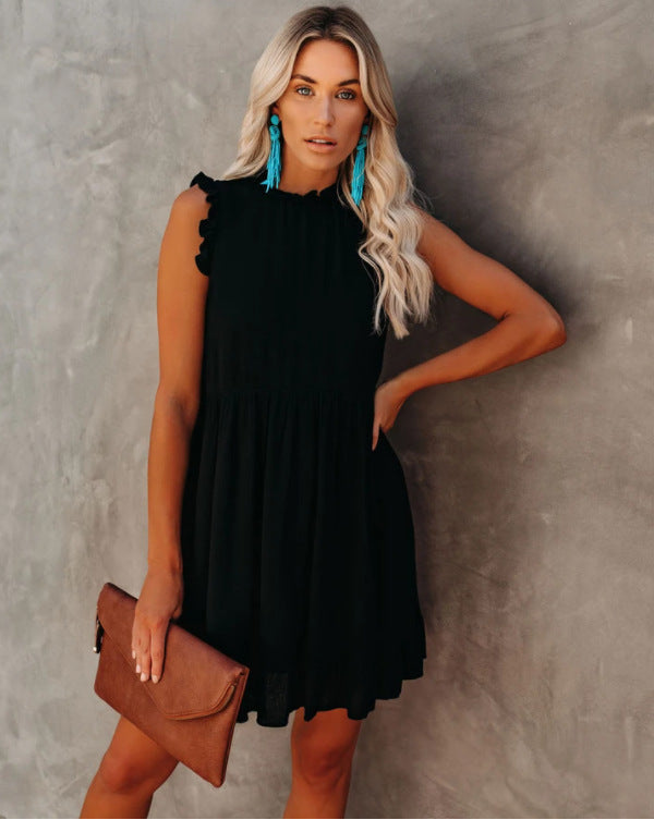 Elegantes Emma -Ärmelloses Lockere Passform Pullover Mini Kleid