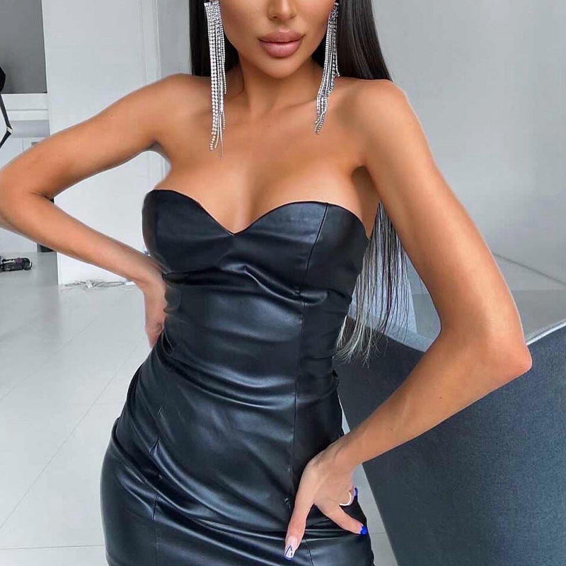 Elegantes Emma - Strapless Figurbetont Taillierend Nachtclubkleid