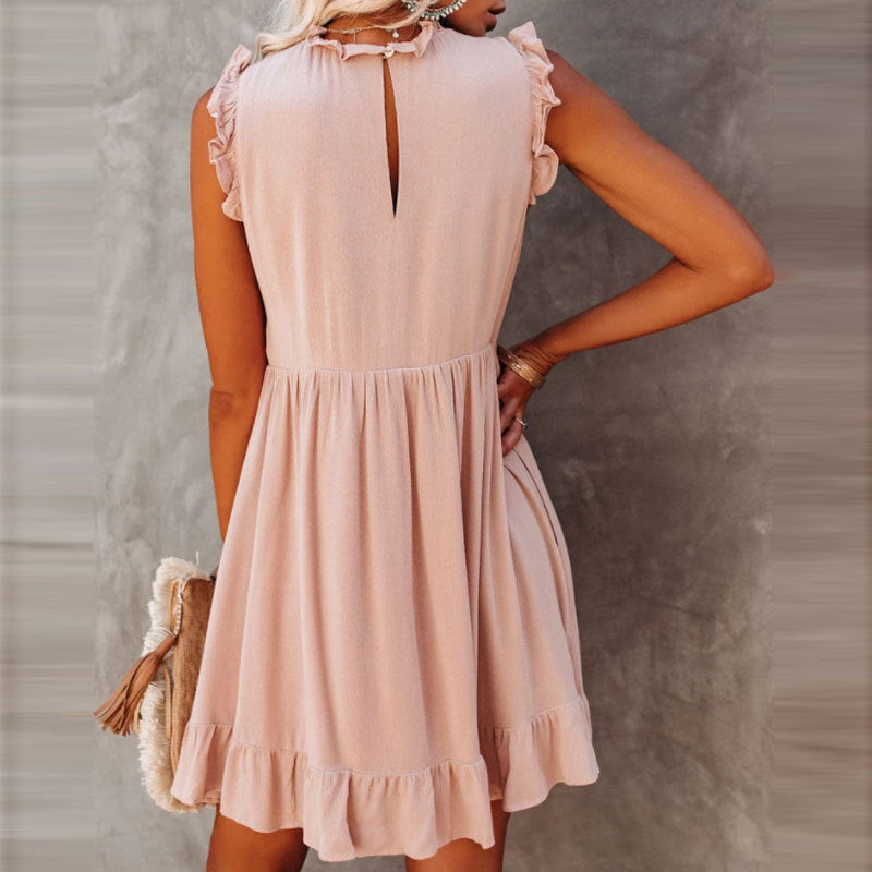 Elegantes Emma -Ärmelloses Lockere Passform Pullover Mini Kleid