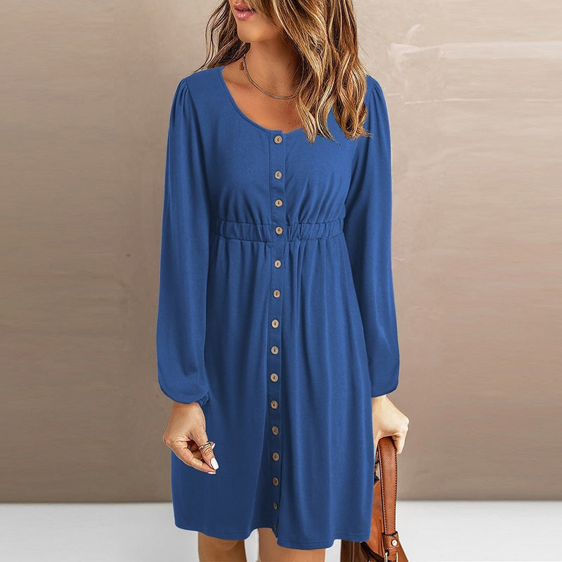 Elegantes Emma - Schlichtes Off-Shoulder Langarmkleid