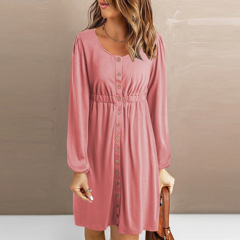 Elegantes Emma - Schlichtes Off-Shoulder Langarmkleid