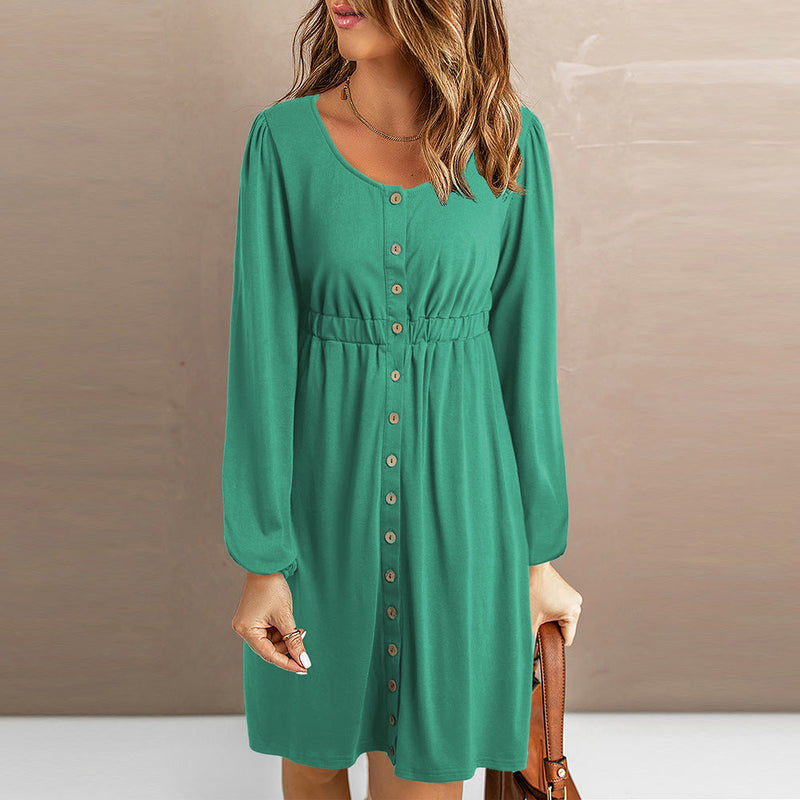 Elegantes Emma - Schlichtes Off-Shoulder Langarmkleid