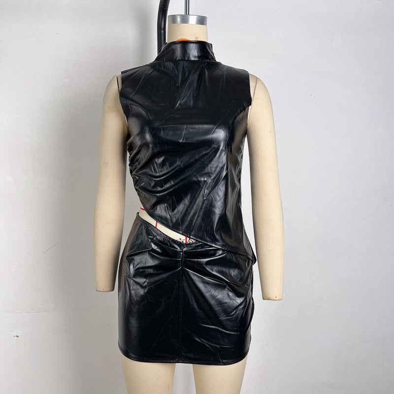 Elegantes Emma Plissiertes Bodycon Rock Set für besondere Anlässe