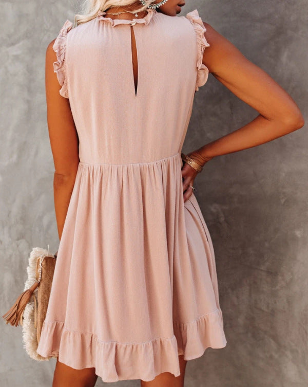 Elegantes Emma -Ärmelloses Lockere Passform Pullover Mini Kleid