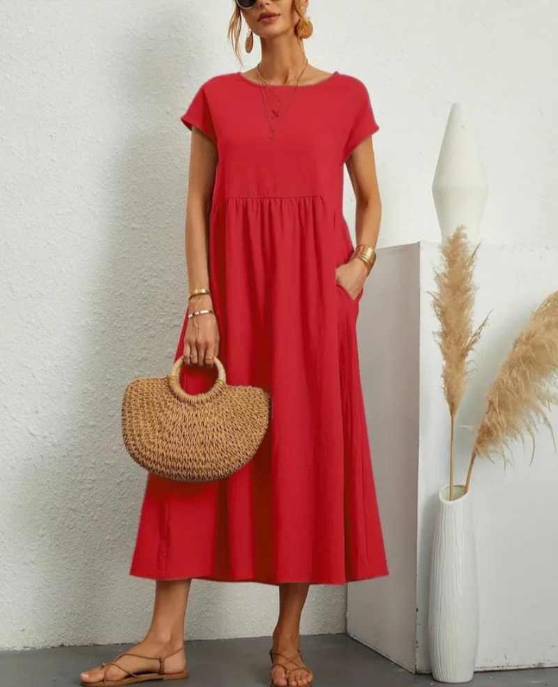Bequemes Und Elegantes Kleid Aus Baumwolle Für Dich