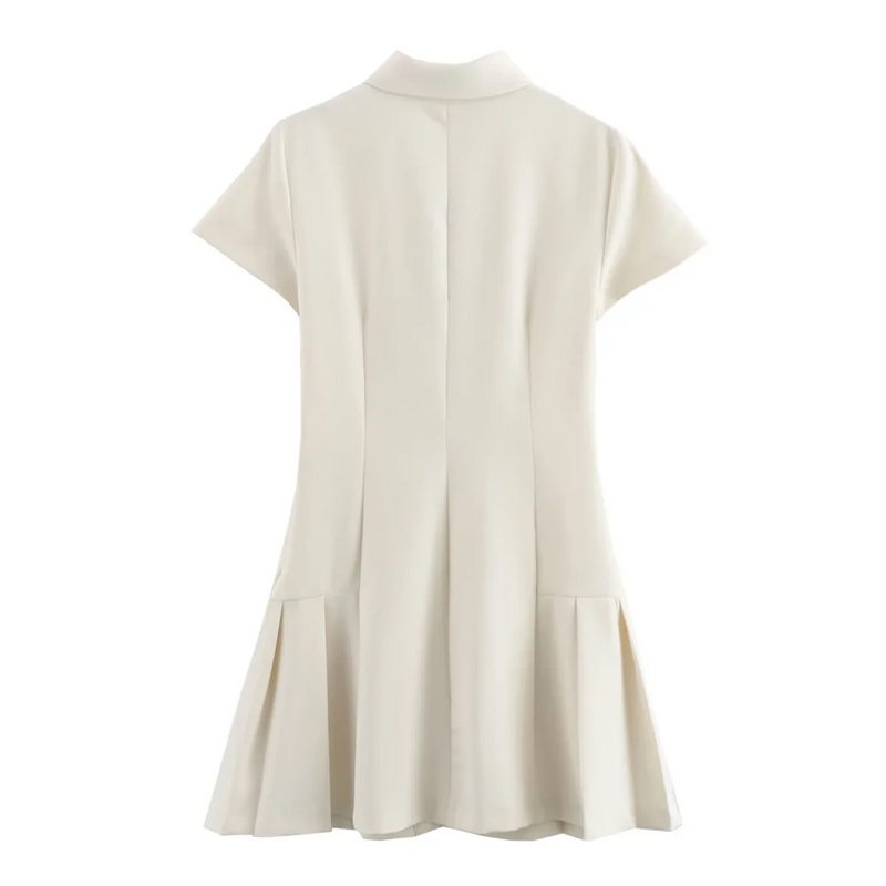 Elegantes EmmaKleid mit Goldknöpfen für den Sommer
