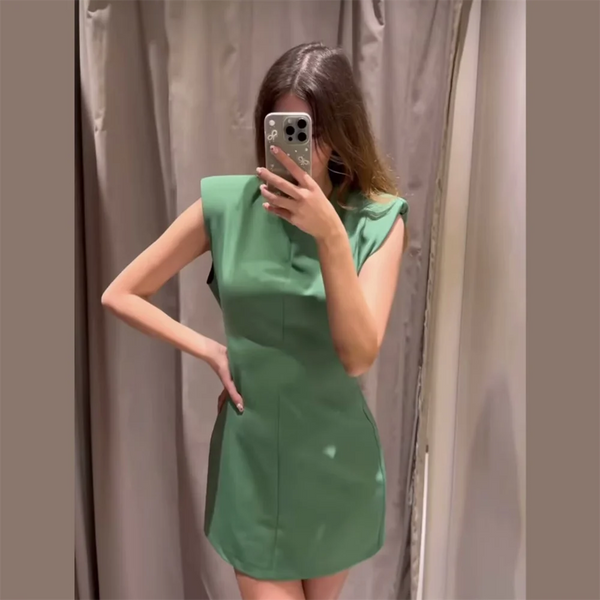 Warmes Ärmelloses Kleid mit Rundhalsausschnitt für den Sommer
