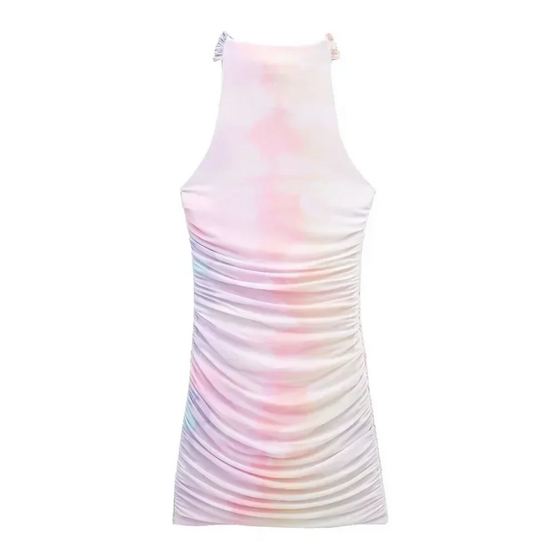 Schönes Emma-Bedrucktes Seidenkleid für den Sommer