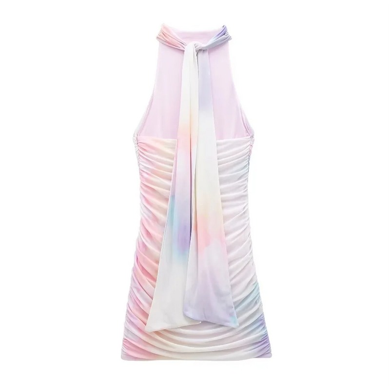 Schönes Emma-Bedrucktes Seidenkleid für den Sommer
