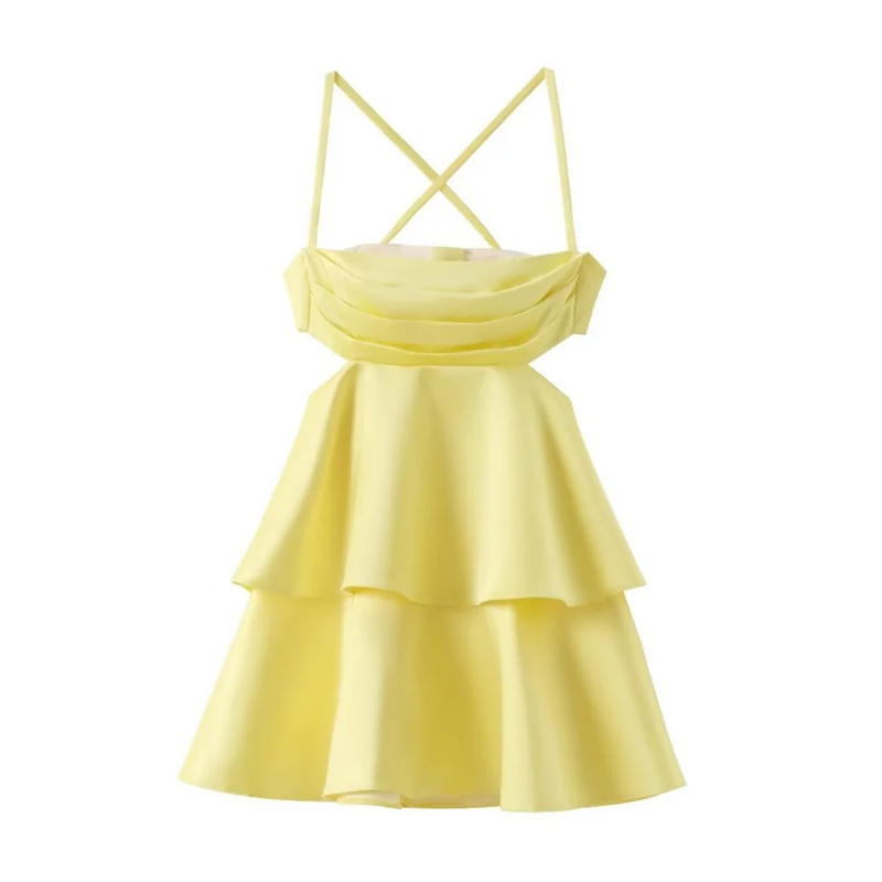Elegantes Kleid mit Warmem Satin und Offenem Rücken