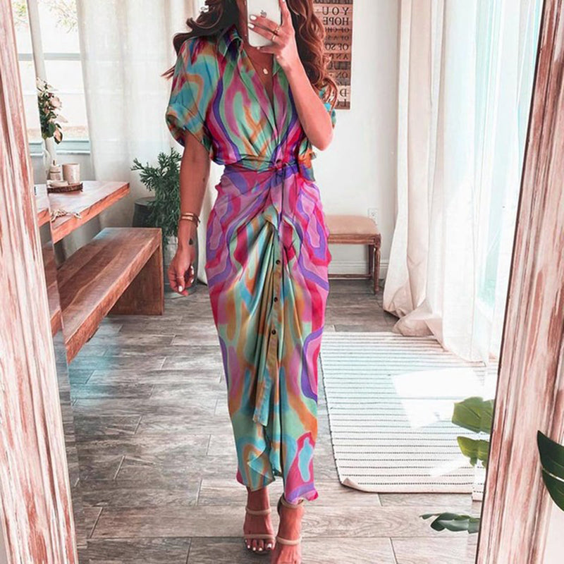 Weiches Bedrucktes Hemdkleid für dich – Stylisches Kleid