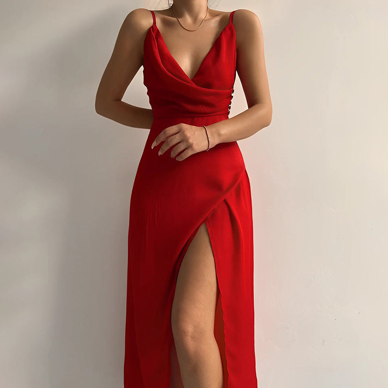 Bequemes Ibiza Style Satin Kleid für heiße Sommertage