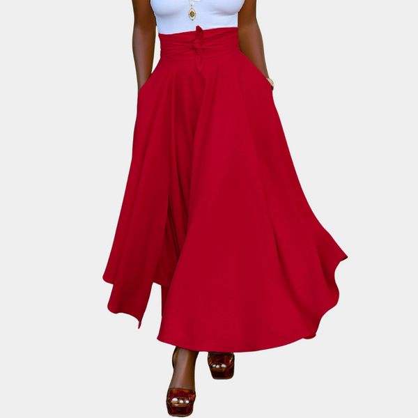 Reine – Eleganter langer Damenrock in Rot