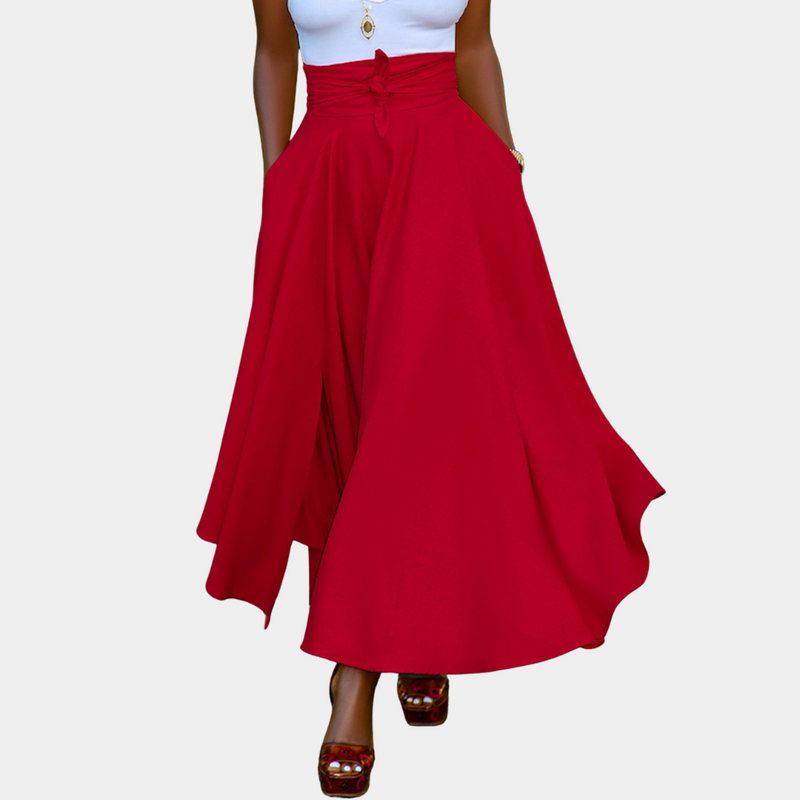 Reine – Eleganter langer Damenrock in Rot