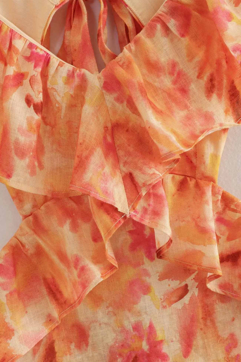 Bequemes Blumiges Rüschenkleid Für Frauen für dich
