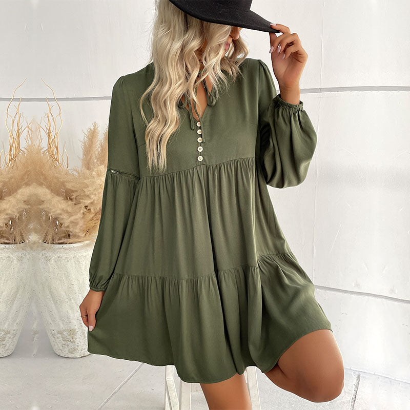 Bequemes Kleid mit Rüschen für dich, schön und verspielt
