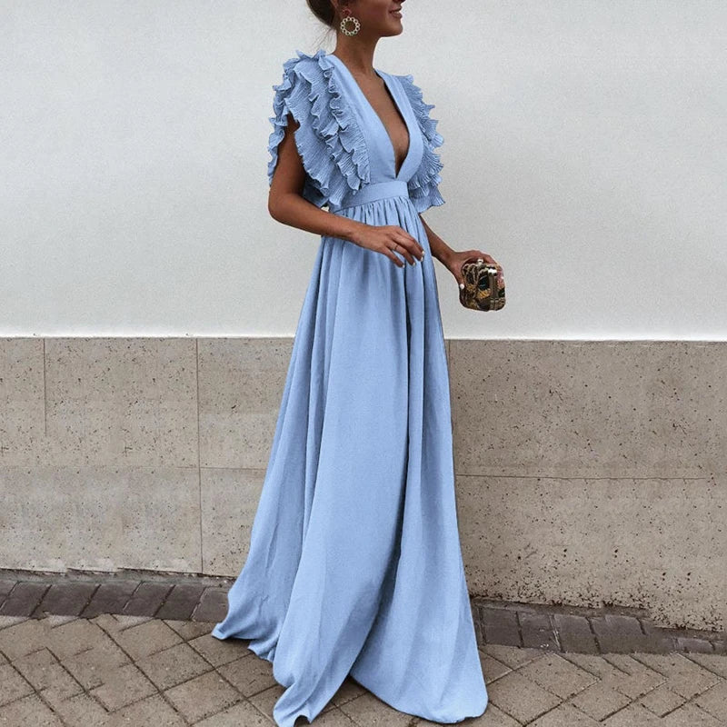 Bequemes und Elegantes Kleid mit gerafften Ärmeln für dich