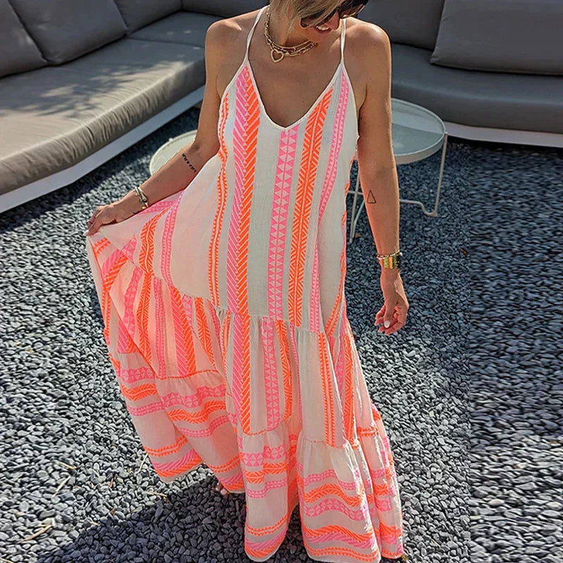 Weiches Rüschenkleid mit lässigem Print für dich