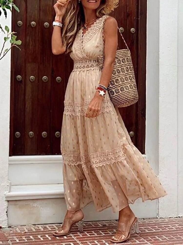Schönes und Luftiges Ingrid - Boho Ibiza Damenkleid
