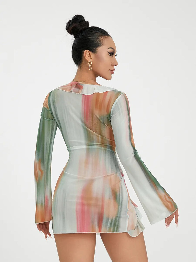 Elegantes Emma- Langarm-Minikleid für Damen im Alltag