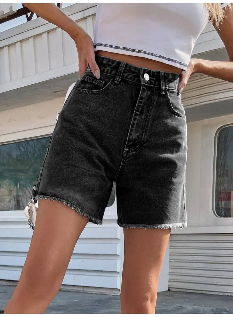 Cornelia – Stylische High-Waist Sommer-Denimshorts für Damen