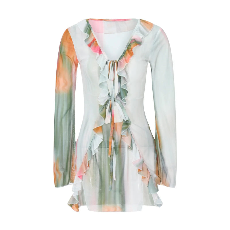 Elegantes Emma- Langarm-Minikleid für Damen im Alltag