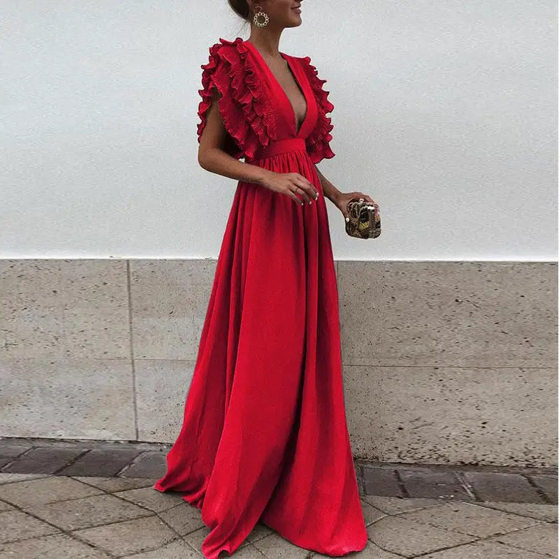 Bequemes und Elegantes Kleid mit gerafften Ärmeln für dich