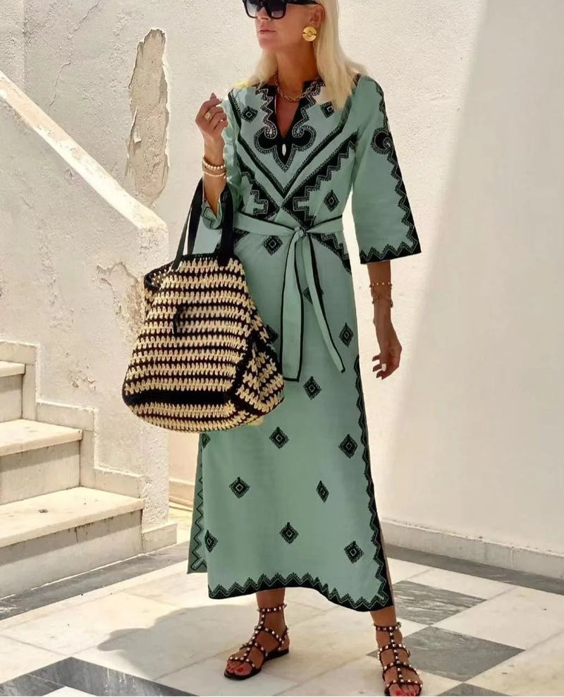 Bequemes - Locker geschnittenes Kleid mit Gürtel für dich