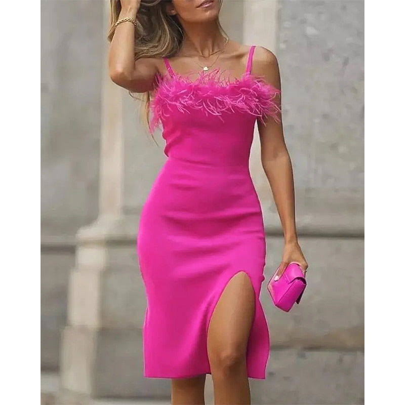 Elegantes Emma -Feder Mini Kleid für besondere Anlässe