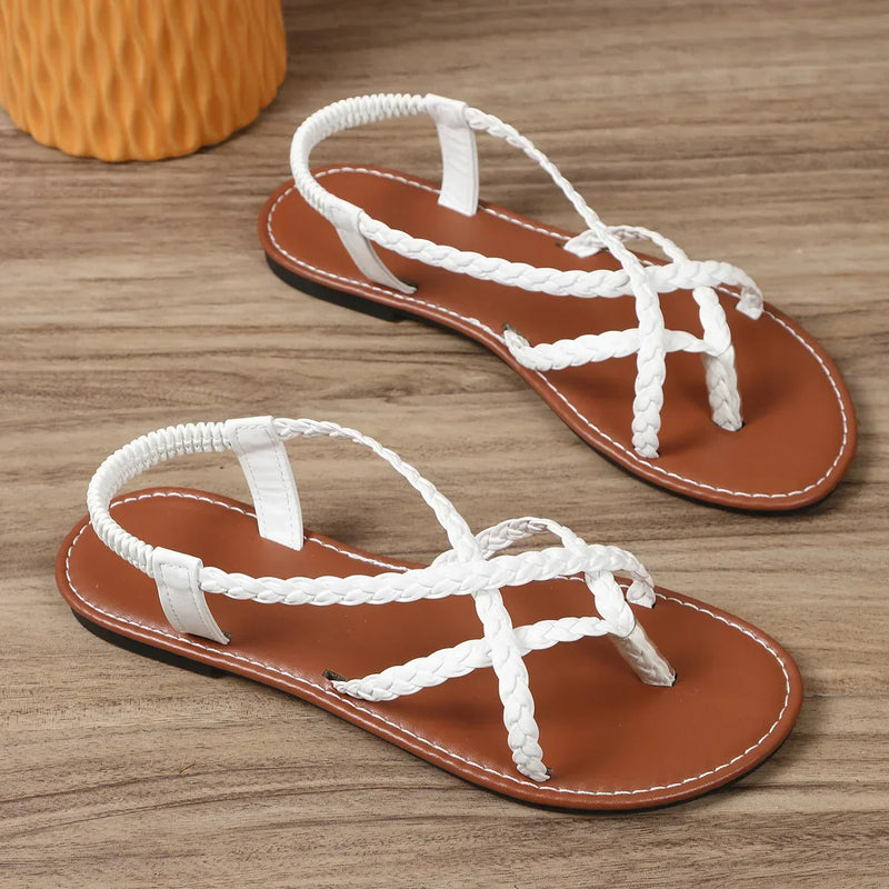 Bequeme und Atemaktive Flache Sommersandalen für Frauen