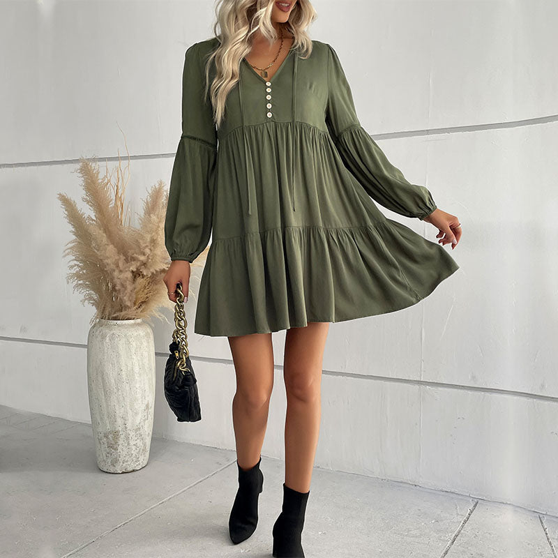 Bequemes Kleid mit Rüschen für dich, schön und verspielt