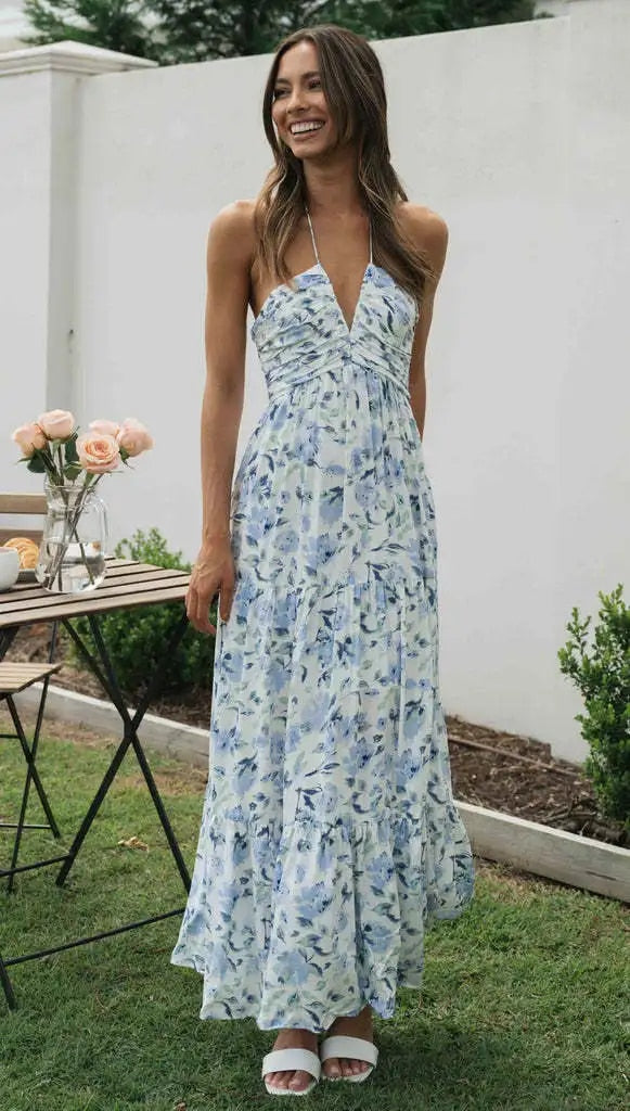 Warmes Ärmelloses Kleid mit Blumenmuster für dich