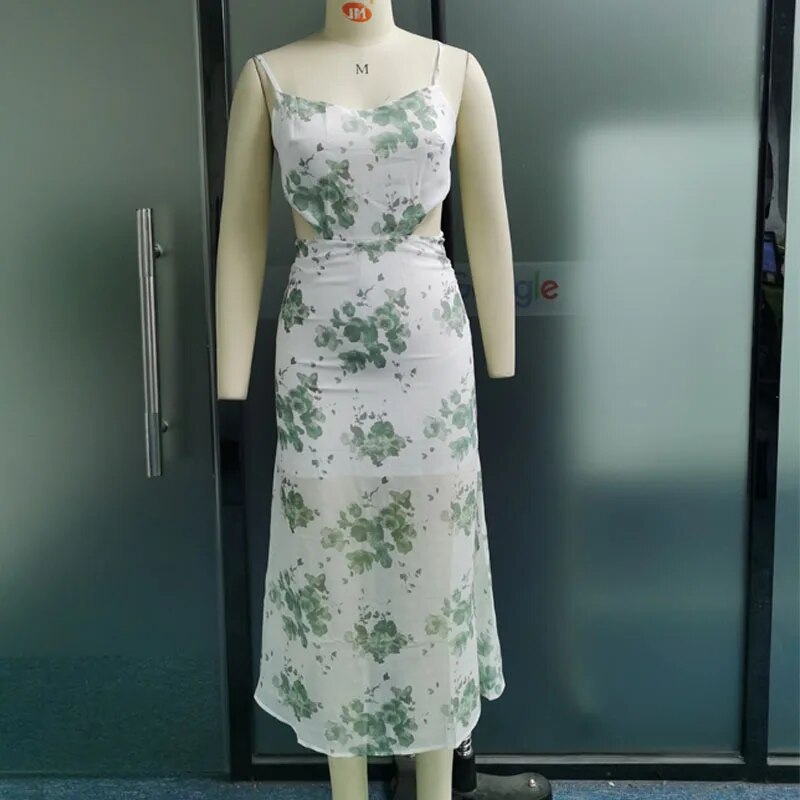 Bequemes und Stilvolles Kleid mit Sling-Print für dich