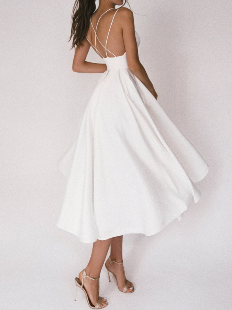 Bequemes Elegantes Kleid mit V-Ausschnitt für dich