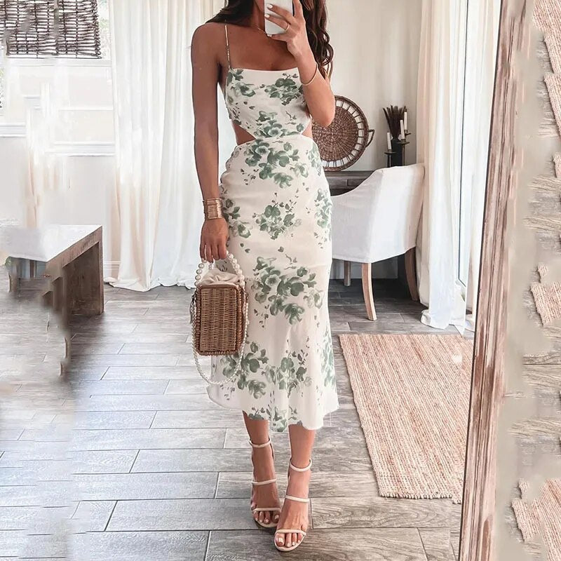 Bequemes und Stilvolles Kleid mit Sling-Print für dich