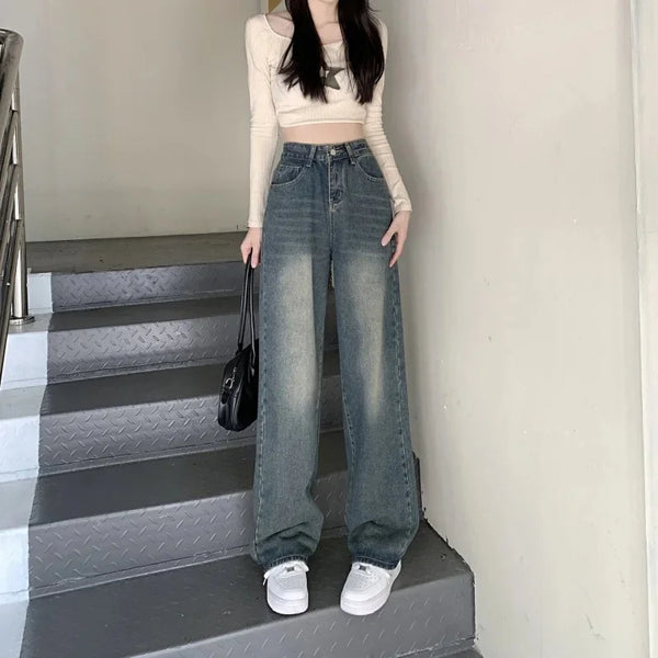 Bequeme, locker sitzende Baggy-Jeans für Damen