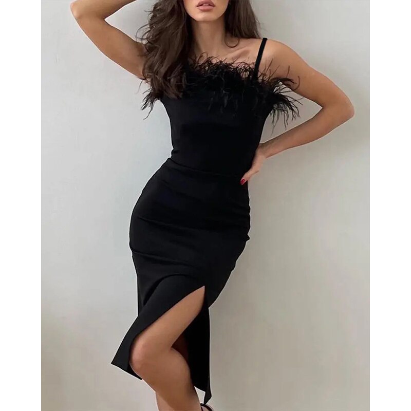 Elegantes Emma -Feder Mini Kleid für besondere Anlässe