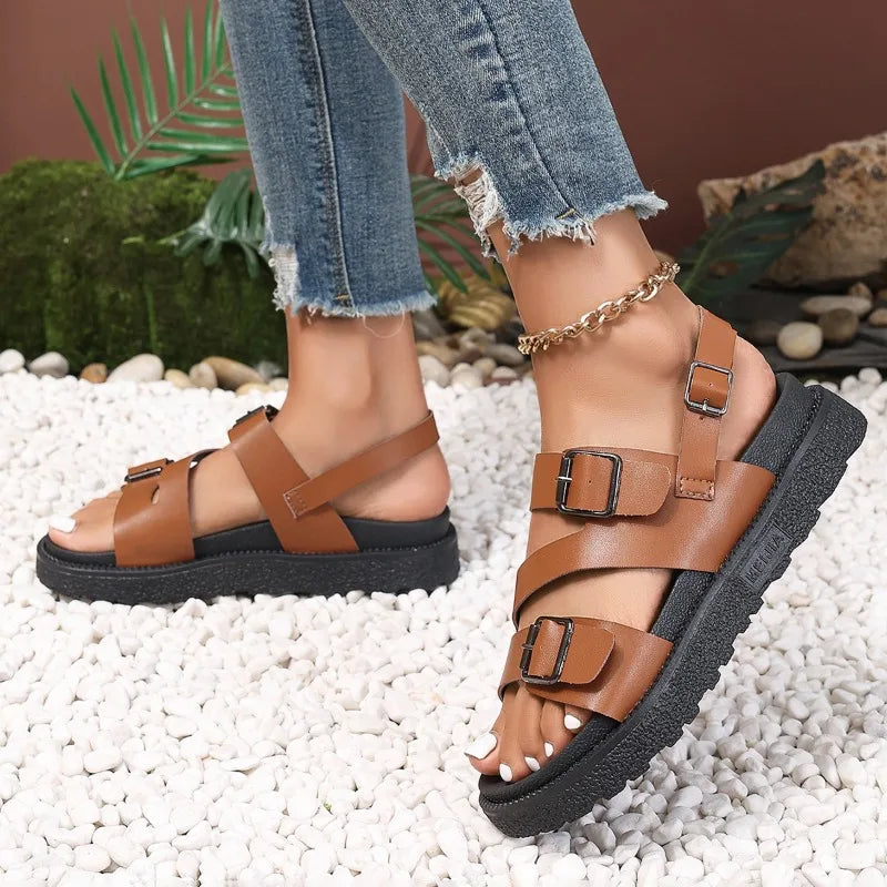 Bequeme und elegante vegane Leder-Sandalen für dich
