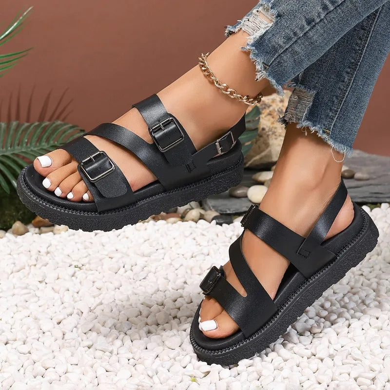 Bequeme und elegante vegane Leder-Sandalen für dich