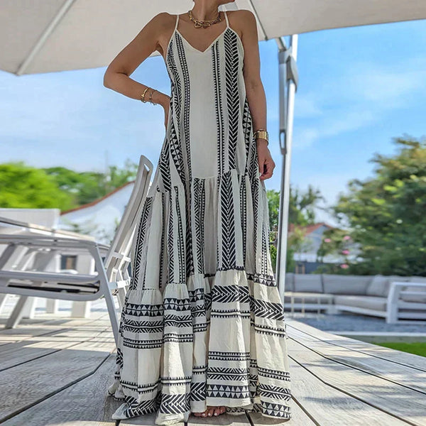 Weiches Rüschenkleid mit lässigem Print für dich