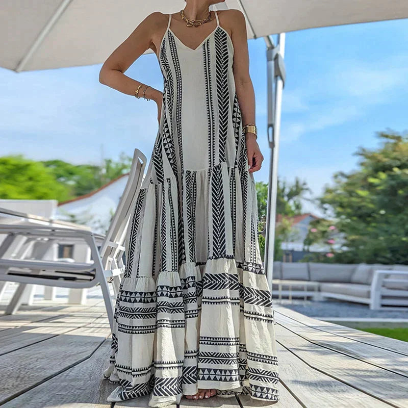 Weiches Rüschenkleid mit lässigem Print für dich
