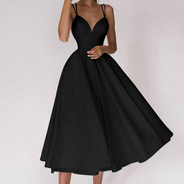 Bequemes Elegantes Kleid mit V-Ausschnitt für dich