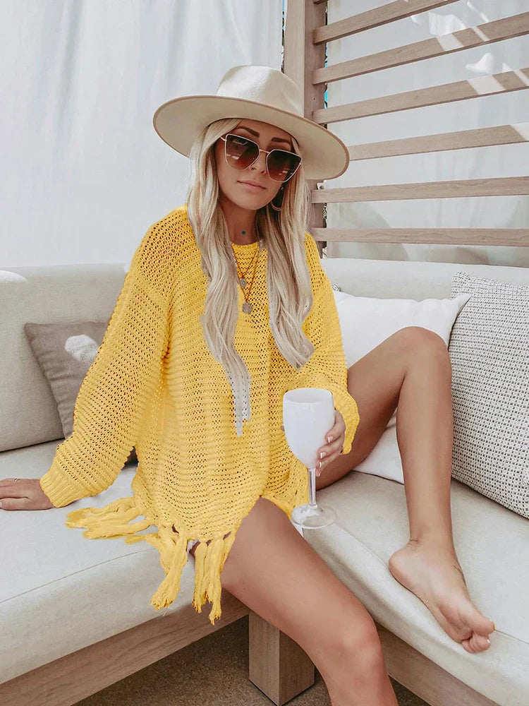 Elegantes Boho Strick Sommerkleider für dich im Trend