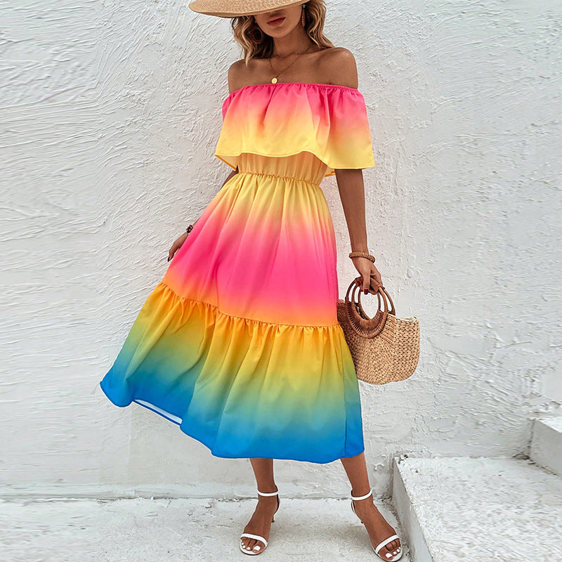 Schönes Off-Shoulder Mini Kleid