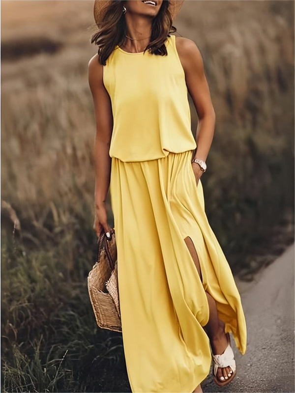 Schlichtes und Weiches Clara Boho Maxikleid für Damen