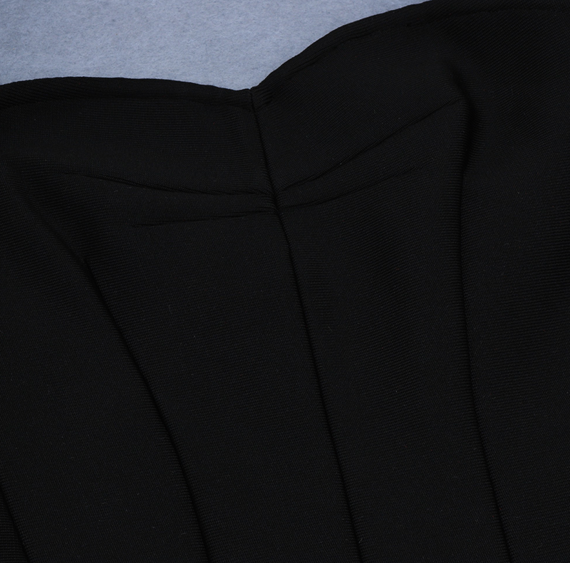 Elegantes Langärmliges, zweiteiliges Mini-Bandage-Kleid mit Herzausschnitt