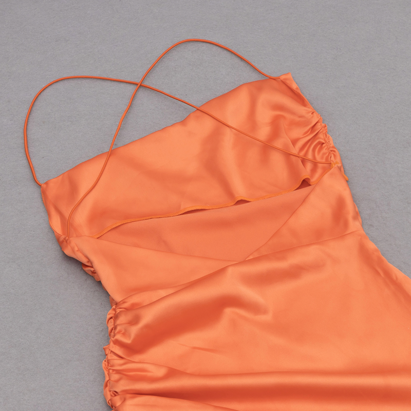 Elegantes Luisa Neckholder-Maxikleid aus Seide mit Stil
