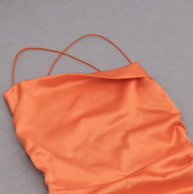 Elegantes Luisa Neckholder-Maxikleid aus Seide mit Stil