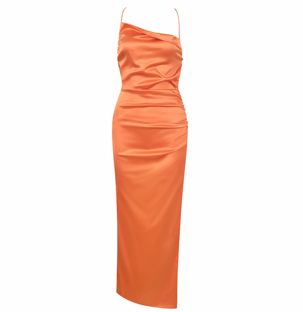 Elegantes Luisa Neckholder-Maxikleid aus Seide mit Stil